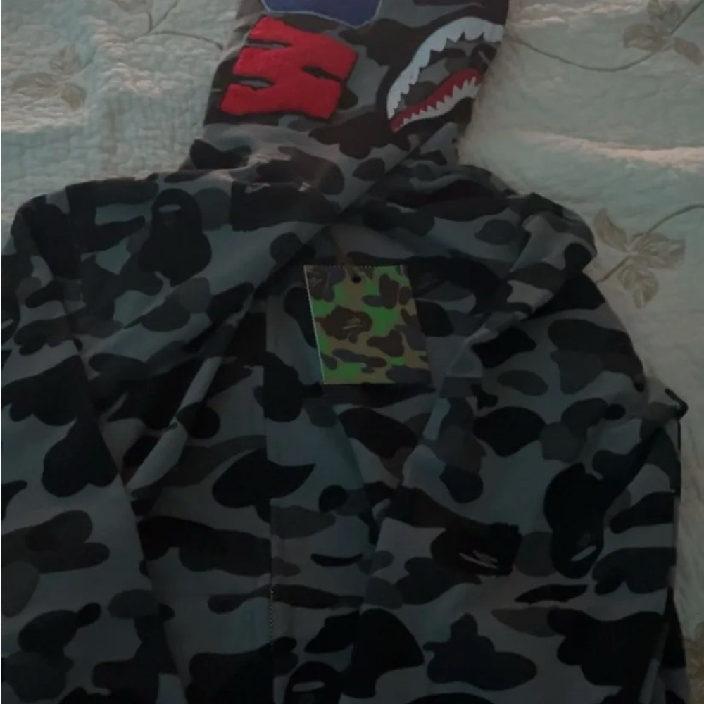 Camouflage Bapesta Black Hoodie